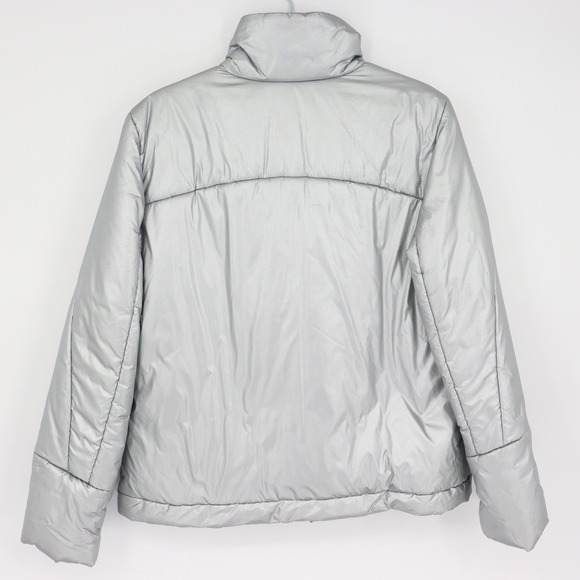 Lauren Active Ralph Lauren Women's L Puffer Jacket Metallic Silver Lightweight - Picture 6 of 6
